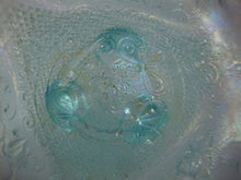 Load image into Gallery viewer, Vintage Northwood Glass Ice Blue Tripod Base Ruffled Edge Candy Trinket Dish
