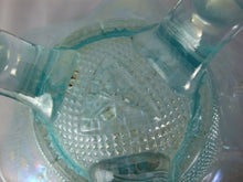 Load image into Gallery viewer, Vintage Northwood Glass Ice Blue Tripod Base Ruffled Edge Candy Trinket Dish
