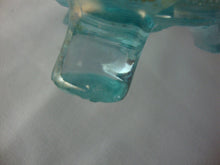 Load image into Gallery viewer, Vintage Northwood Glass Ice Blue Tripod Base Ruffled Edge Candy Trinket Dish
