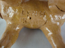 Load image into Gallery viewer, Lynn Bailey Pottery Tan Bull with Black White Pig on Back 6 Inch
