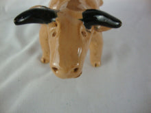 Load image into Gallery viewer, Lynn Bailey Pottery Tan Bull with Black White Pig on Back 6 Inch
