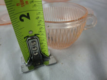 Load image into Gallery viewer, Vintage Jeanette Glass Pink Homespun Glass Child's Play Tea Set *Missing Teacup
