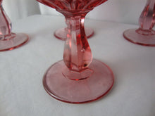 Load image into Gallery viewer, Vintage Fenton Pink Thumbnail Goblet Glass Set of 4
