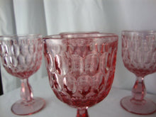 Load image into Gallery viewer, Vintage Fenton Pink Thumbnail Goblet Glass Set of 4
