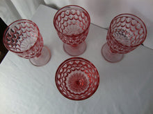 Load image into Gallery viewer, Vintage Fenton Pink Thumbnail Goblet Glass Set of 4
