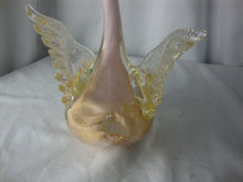 Load image into Gallery viewer, Vintage Murano Italy Pink Gold Glass Swan Figurine
