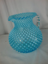 Load image into Gallery viewer, Vintage Fenton Aqua Blue Opal Glass Large Jug Pitcher
