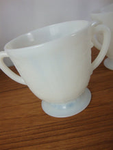 Load image into Gallery viewer, Vintage Macbeth Evans Monax Opalescent Pressed Glass Sugar and Creamer Set

