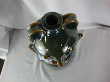 Load image into Gallery viewer, Marvin Bailey SC Folk Art Pottery Blue/Green Streaked 5 Tooth Ugly Face Jug Double Handle on Base
