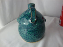 Load image into Gallery viewer, Marvin Bailey SC Folk Art Potter Aqua Blue Speckled Four Tooth Small Ugly Face Jug
