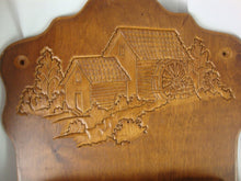 Load image into Gallery viewer, Vintage Wood Country Grist Mill Scene 35 Slot Thimble Display Wall Mount

