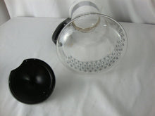 Load image into Gallery viewer, MCM Pyrex Clear Glass Black Flowers Coffee Tea Carafe
