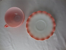 Load image into Gallery viewer, Vintage Hazel Atlas Pink Crinoline Teacup and Saucer Set
