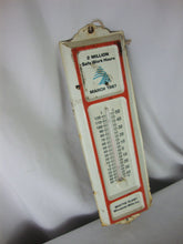 Load image into Gallery viewer, March 1987 Beattie Plant Woodside Mills 2 Million Safe Work Hours Metal Wall Thermometer

