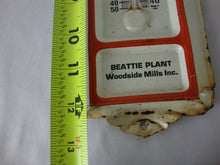 Load image into Gallery viewer, March 1987 Beattie Plant Woodside Mills 2 Million Safe Work Hours Metal Wall Thermometer
