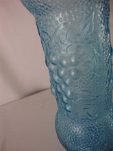 Load image into Gallery viewer, Vintage Empoli Aqua Textured Grape Cherry Italian Glass Bottle Decanter
