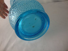 Load image into Gallery viewer, Vintage Empoli Aqua Textured Grape Cherry Italian Glass Bottle Decanter
