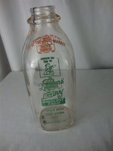 Load image into Gallery viewer, Vintage Harms Dairy Savannah GA Quart Clear Glass Milk Bottle
