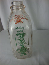 Load image into Gallery viewer, Vintage Harms Dairy Savannah GA Quart Clear Glass Milk Bottle

