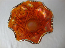 Load image into Gallery viewer, Vintage Hobstar Marigold Carnival Glass Punch Bowl BASE Only

