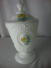Load image into Gallery viewer, Vintage Fenton Milk Glass Handpainted Candy Jar with Dome Lid
