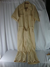 Load image into Gallery viewer, Vintage Mens Para Suit 44 Tall Long Tan Wheat Polyester One Piece Leisure Suit
