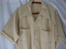 Load image into Gallery viewer, Vintage Mens Para Suit 44 Tall Long Tan Wheat Polyester One Piece Leisure Suit

