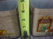 Load image into Gallery viewer, Vintage Cheino Metal Woven Look 4 Piece Kitchen Canister Set with Lids
