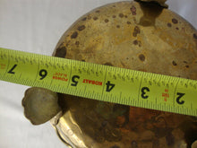 Load image into Gallery viewer, Vintage India Brass Pierced Cutout Four Footed Planter Pot
