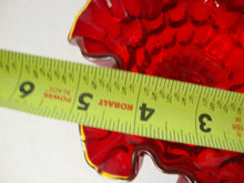 Load image into Gallery viewer, Vintage Fenton Amberina Ruffled Thumbprint Pedestal Compote Bowl
