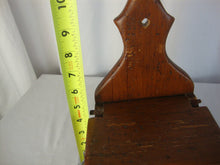 Load image into Gallery viewer, Vintage Rustic Wood Flip Lid Salt Salz Box Cellar Wall Mount
