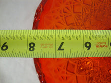 Load image into Gallery viewer, Vintage Fenton Amberina Glass Cut &amp; Block Pedestal Dessert Plate
