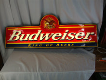 Load image into Gallery viewer, Vintage Anheuser Busch Budweiser King of Beers XLarge Lighted Beer Bar Wall Mount Sign
