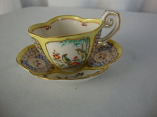 Load image into Gallery viewer, Vintage Kosen Kutani Handpainted Yellow Bird Mini Teacup and Saucer
