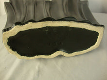 Load image into Gallery viewer, Vintage McCoy Black Ceramic Ribbon Flared Large Vase
