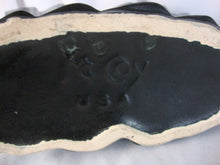 Load image into Gallery viewer, Vintage McCoy Black Ceramic Ribbon Flared Large Vase
