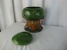 Load image into Gallery viewer, 1970's Keebler Ernie Elf Ceramic Tree Cookie Jar with Lid
