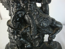 Load image into Gallery viewer, Antique Mr Punch &amp; Toby Black Cast Iron Victorian Door Stop
