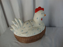 Load image into Gallery viewer, Vintage Over &amp; Back Portugal Ceramic Country Hen on Nest Cookie Jar
