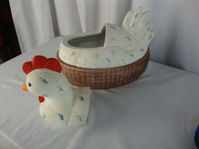 Load image into Gallery viewer, Vintage Over &amp; Back Portugal Ceramic Country Hen on Nest Cookie Jar
