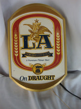Load image into Gallery viewer, 1984 LA Anheuser Busch Premium Pilsner Beer Lighted Beer Bar Wall Sign

