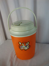 Load image into Gallery viewer, Vintage Gott Esso Exxon Tiger 1/2 Gallon Orange White Water Cooler
