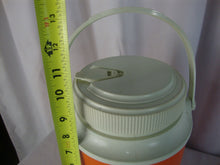 Load image into Gallery viewer, Vintage Gott Esso Exxon Tiger 1/2 Gallon Orange White Water Cooler
