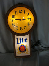 Load image into Gallery viewer, *Miller Lite Beer Wall Clock, Lighted
