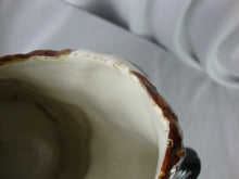 Load image into Gallery viewer, Vintage Italy Majolica Country Black Cream Pig Pitcher
