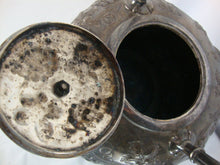 Load image into Gallery viewer, Antique JE Caldwell Silverplate Grape Motif Teapot with Warmer Stand
