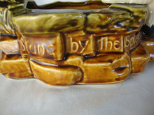 Load image into Gallery viewer, Vintage Mccoy Cat at Well Ceramic Planter Stung by the Splendor of a Sudden Thought
