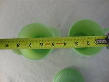 Load image into Gallery viewer, Vintage Fire King Jadeite Jane Ray Creamer and Sugar Bowl with Lid Set
