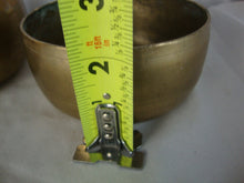 Load image into Gallery viewer, Vintage Oriental Brass Round Nesting Bowls with Lids 3 Bowl Set
