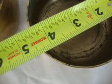 Load image into Gallery viewer, Vintage Oriental Brass Round Nesting Bowls with Lids 3 Bowl Set
